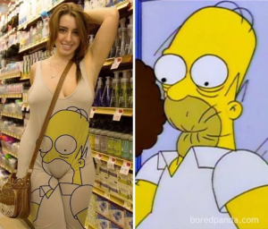 I'd say the girl, Homer, is trying way too hard.